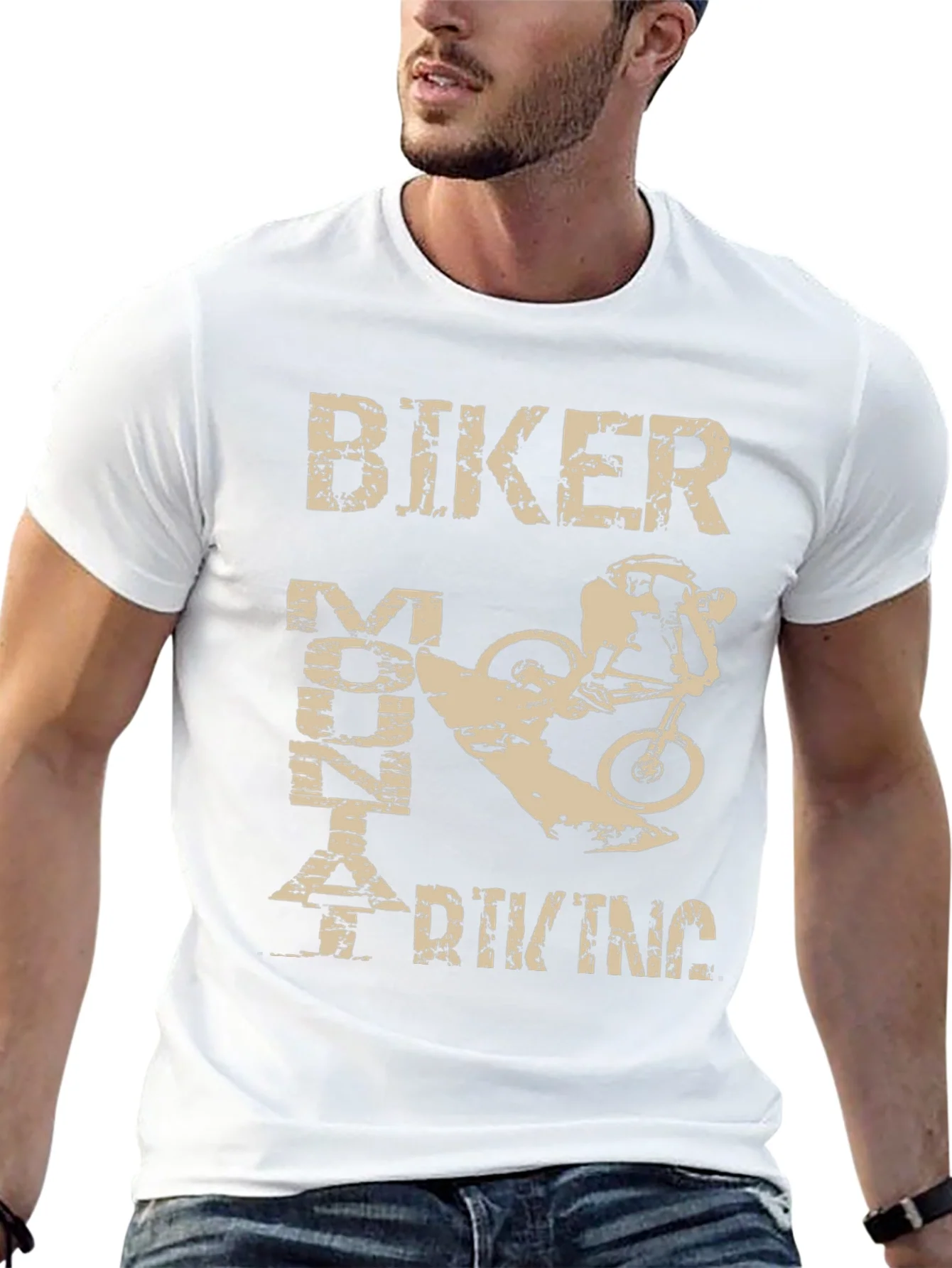 Biker Mountain Biking Graphic Tee