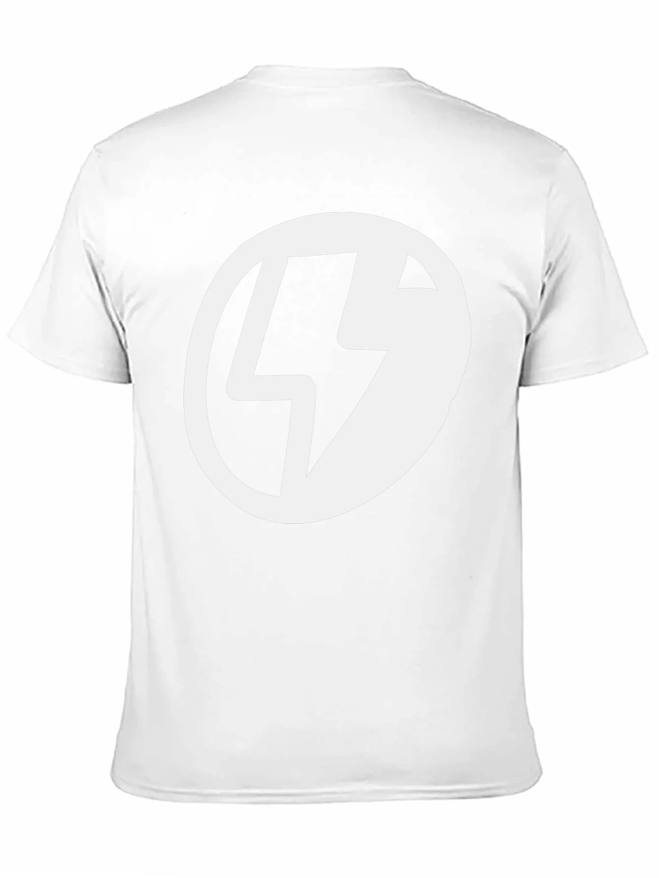 Black T-Shirt with Lightning Bolt Circle Graphic